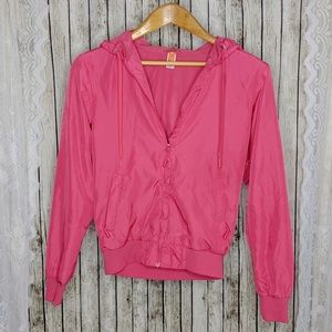 Lucy Ruffle Trim Windbreaker Jacket Sz XS